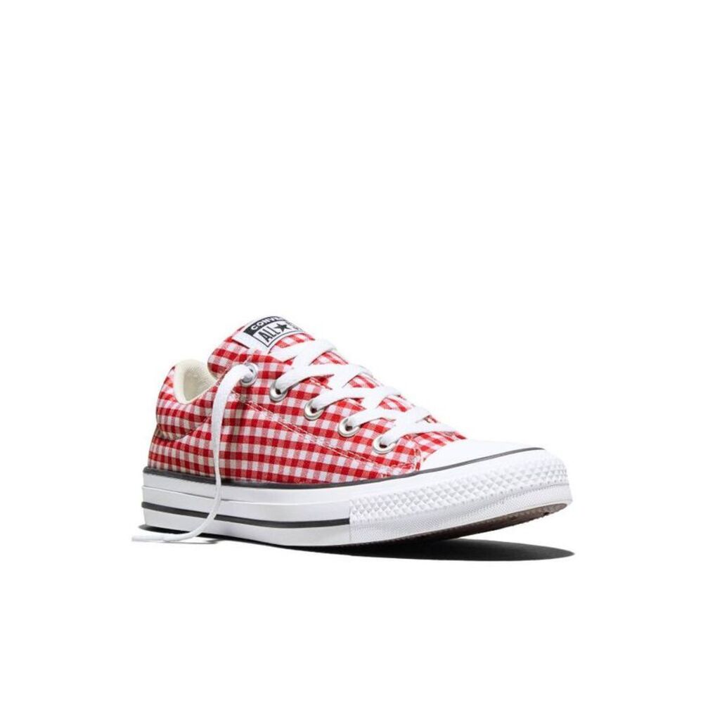 Converse Adult Chuck Taylor All Star Street Ox Low Top Sneakers - Red Gingham 9 - Picture 4 of 5